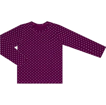 Pánské tričko Tričko dlouhý rukáv - Puntík borůvková Velikost: 122