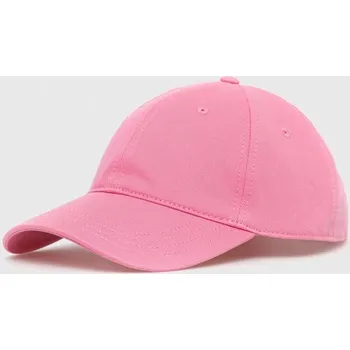 Kšiltovka Bavlněná baseballová čepice Lacoste, ONE SIZE, růžová, 30X