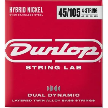 Struna pro hudební nástroj Dunlop DBHYN45105 Dual Dynamic Layered Twin Alloy Hybrid Wound 45-105 + prodloužená záruka 3 roky