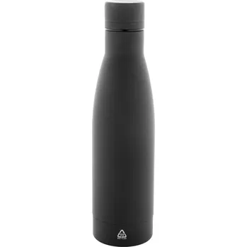 Láhev Rubbar láhev z recyklované nerezové oceli, černá