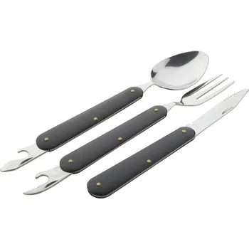 Kempingové nádobí Platoon kempinkový příbor, černá