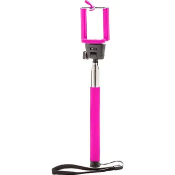 Selfie tyč Self teleskopická tyč na selfie foto, fuchsiová (tm. růžová)