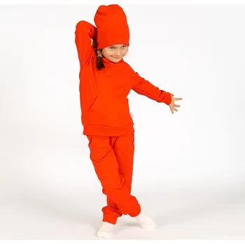 Tepláčky s kapsou - Basic červená Velikost: 146