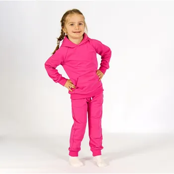 Tepláčky s kapsou - Basic fuchsie Velikost: 98