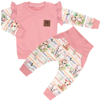 Tepláková souprava - Zvířátka na proužku ( bez kapuce ) Velikost: 62