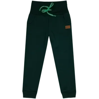 Tepláčky s kapsou zateplené - Lahvově zelená Velikost: 86