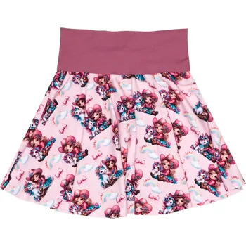 Dámská sukně Sukně kolová - Panenky a jednorožci Velikosti sukně: 140