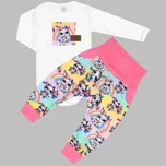 Komplet - Bodyčko a tepláčky Králíčci - králíček s duhou Velikost: 56