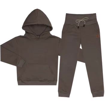 Tepláková souprava zateplená - Hnědá Velikost: 146