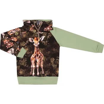 Mikina se stojáčkem - Safari s žirafou Velikost: 92