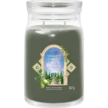 Svíčka Yankee Candle PARISIAN OLIVE & CYPRESS SIGNATURE VELKÝ