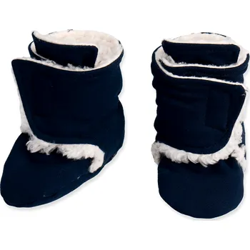 Capáčky Capáčky Basic - Tmavě modré s beránkem Velikost: 9-12 měsíců