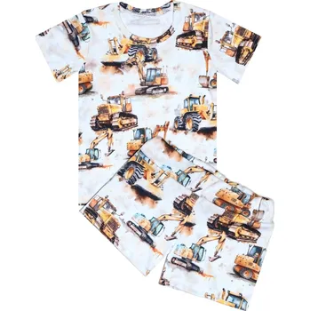 Pyžamo krátký rukáv - Stavba Velikost: 98