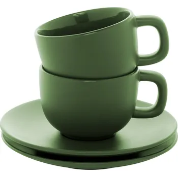 Caturra Plus sada šálků na cappuccino, zelená