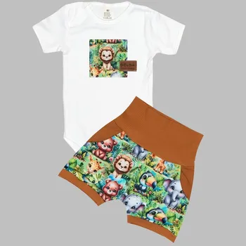 Komplet - Bodyčko a kraťásky ZOO Velikost: 86