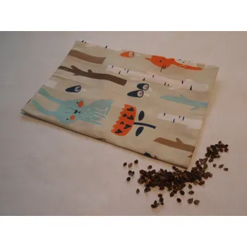 Polštář Pro útulný domov Nahřívací polštářek Zvířátka na béžové s pohankovými slupkami