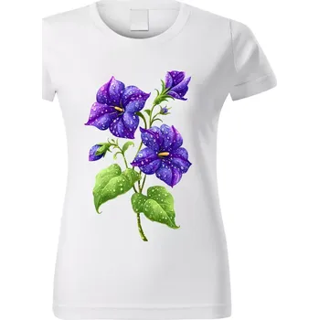 Dámské tričko Dámské tričko s květinou bílé vzor č. 179 vel. XXL (Dámské květinové tričko)