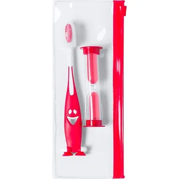 Pro koně Toothie sada na čištění zubů, červená