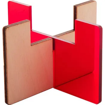 Svícen Candix stojánek na svíčku, transparentní červená