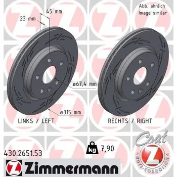 Brzdový kotouč Brzdový kotouč ZIMMERMANN 430.2651.53