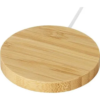 Bambusová magnetická bezdrátová nabíjecí podložka Atra 10&nbsp;W, béžová