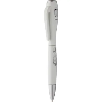 Docnote kuličkové pero se světlem, bílá