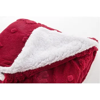 Pikniková deka Reklamní Valsatra RPET vánoční deka, vínová