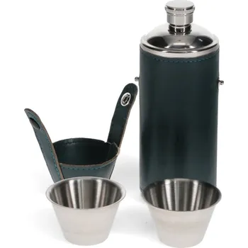 Placatka Eurobatt® - Placatka kulatá 210 ml s pouzdrem a 2 kalíšky - 210 ml