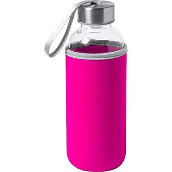 Láhev Ganga skleněná láhev, fuchsiová (tm. růžová)