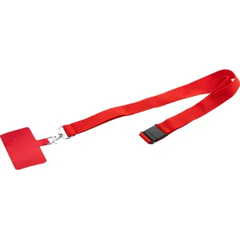 Revent Call RPET lanyard na mobil, červená