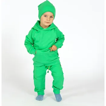 Mikina s kapucí - Basic zelená Velikost: 74