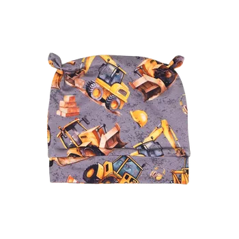 Čepička s ouškama - Stavba šedá Velikost: Newborn