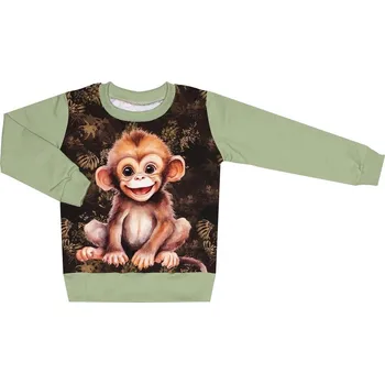Mikina bez kapuce - Safari s opičkou Velikost: 86
