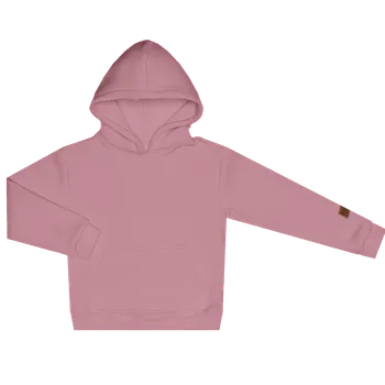 Dívčí mikina Mikina s kapucí zateplená - Starorůžová Velikost: 128