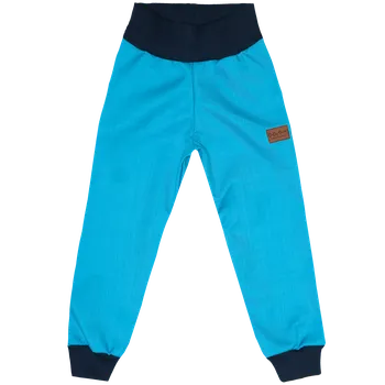 Chlapecké kalhoty Softshellové kalhoty basic jaro/podzim - Modré Velikost: 116
