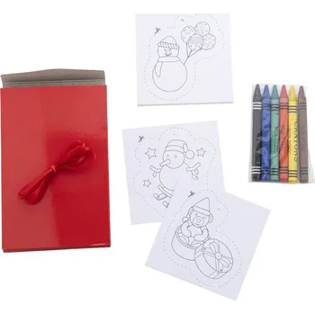 Vánoční dekorace Rodjol vánoční sada na vybarvení červená