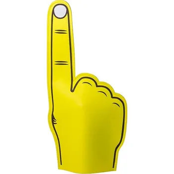 Karnevalový doplněk Fanly fandící ruka, žlutá