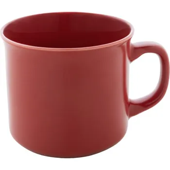 Reklamní Woodstock Flat matný vintage hrnek, červená