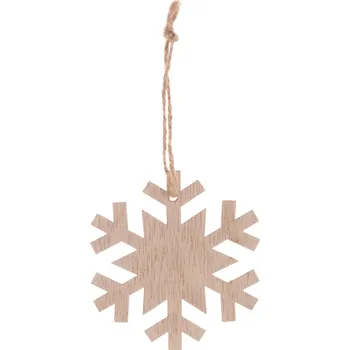 Vánoční ozdoba Reklamní Rosvik vánoční ozdoba, sněhová vločka, přírodní