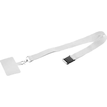Revent Call RPET lanyard na mobil, bílá