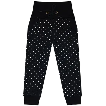 Tepláčky s kapsou - Puntík černá Velikost: 110