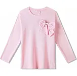 Dívčí tričko dlouhý rukáv Kugo ST3531 růžové