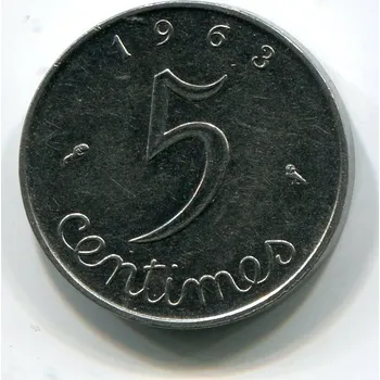 FRANCIE. 5 centimes 1963.