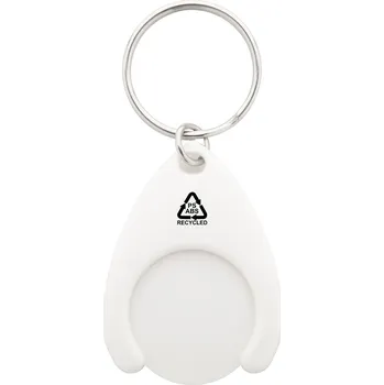 Neppy RABS přívěšek na klíče se žetonem do vozíku, bílá
