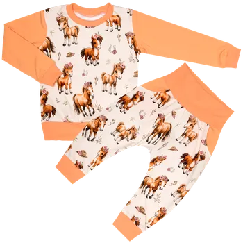 Tepláková souprava - Koníci (bez kapuce) Velikost: 80