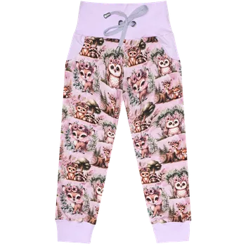 Tepláčky s kapsou - Zvířátka na levandulové Velikost: 122