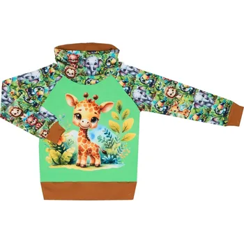 Mikina se stojáčkem - ZOO s žirafkou Velikost: 116