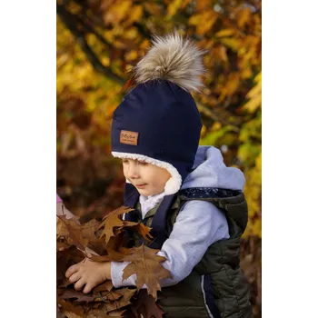 Čepice Ušanka - Tmavě modrá Velikost: XXS