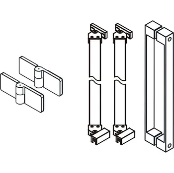 Gelco TRINITY komponenty dveří s boční stěnou, zlato mat, levé