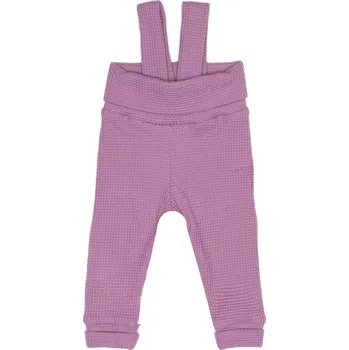 Tepláčky s traky VAFLE - Světle fialová Velikost: 80